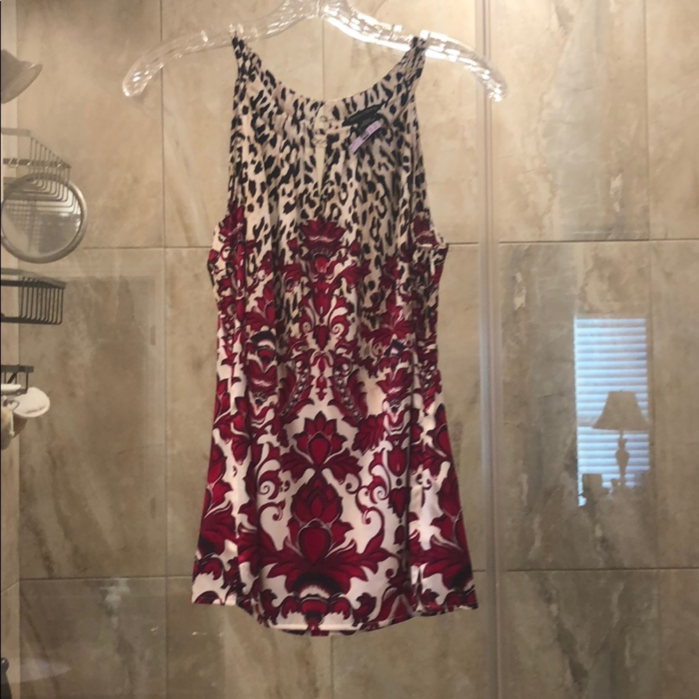 BHWM Fancy tank-style silk blouse.